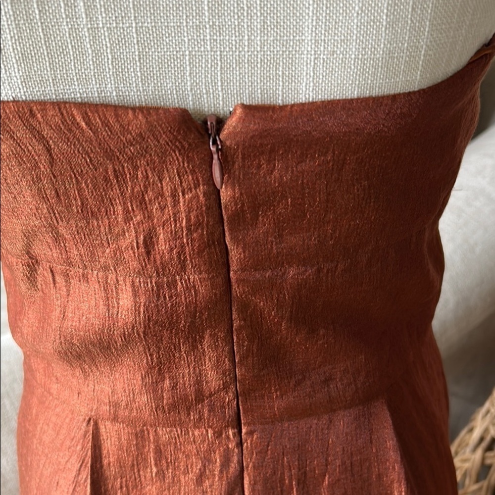 Max & Cleo Strapless Cocktail Dress – Rust Size 6 party wedding - Picture 9 of 10